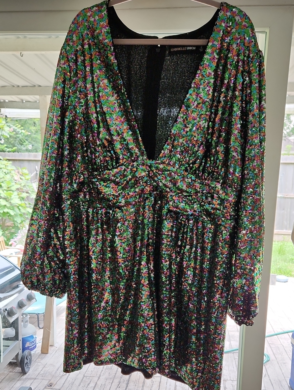 Gabrielle Union Sequined Party Romper - Multicolor